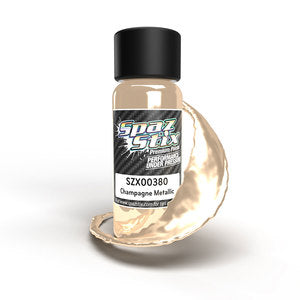 Spaz Stix Champagne Metallic Airbrush Ready Paint, 2oz Bottle (SZX00380)