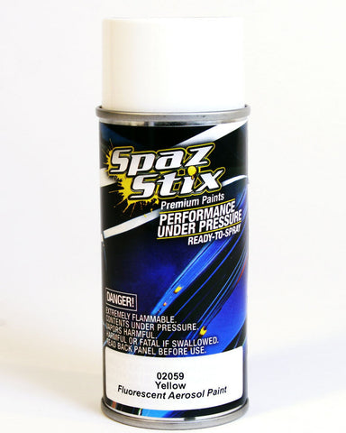 Spaz Stix Yellow Fluorescent Aerosol Paint 3.5oz   (SZX02059)