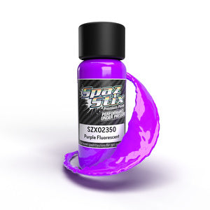 Spaz Stix Purple Fluorescent Airbrush Ready Paint, 2oz Bottle (SZX02350)