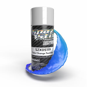 Spaz Stik Color Change Aerosol Paint, Teal/Blue, 3.5oz Can  (SZX05119)