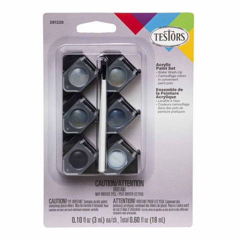 Testors Corp. Acrylic Paint Pod 6 Piece Set Camouflage TES281226 Plastics Paint Acrylic   (TES281226)