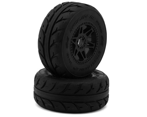 UpGrade RC Street Radial SC 2.2/3.0" Pre-Mounted Short Course Truck Tires (2) (17mm/14mm/12mm Hex)   (UPG-10021)