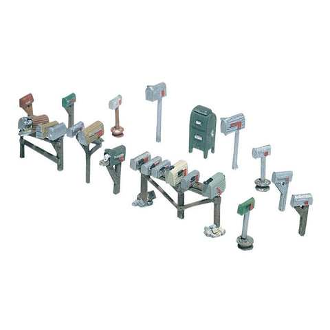 Woodland Scenics HO Assorted Mailboxes   (WDS206)