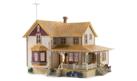 Woodland Scenic Corner Porch House - HO Scale   (WOOBR5046)