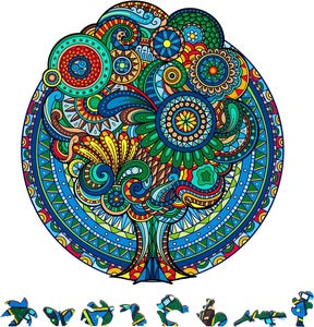 ZenChalet Floral Retro Wooden Jigsaw Puzzle, 1000 pcs   (ZCPFR1000)