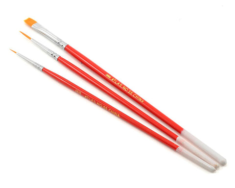 Atlas Brush Red Sable Round Brush Set (3)  (ABS58)