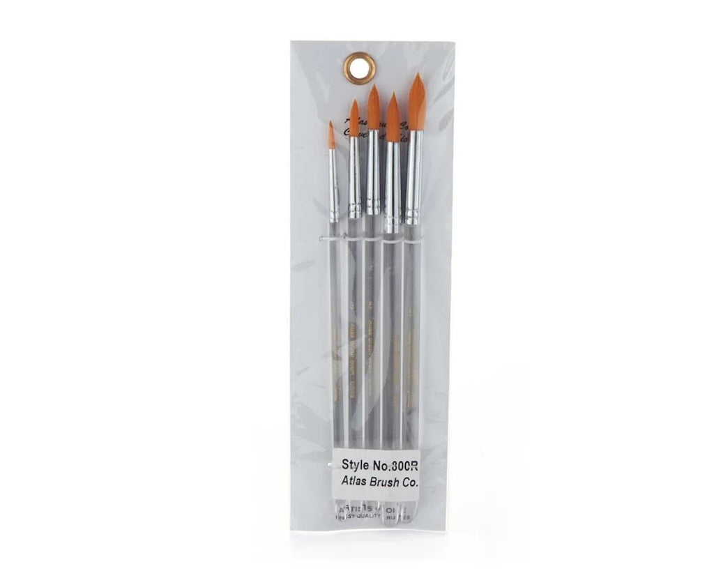 Atlas Brush Taklon 5pc Round Set  (ABS800R)