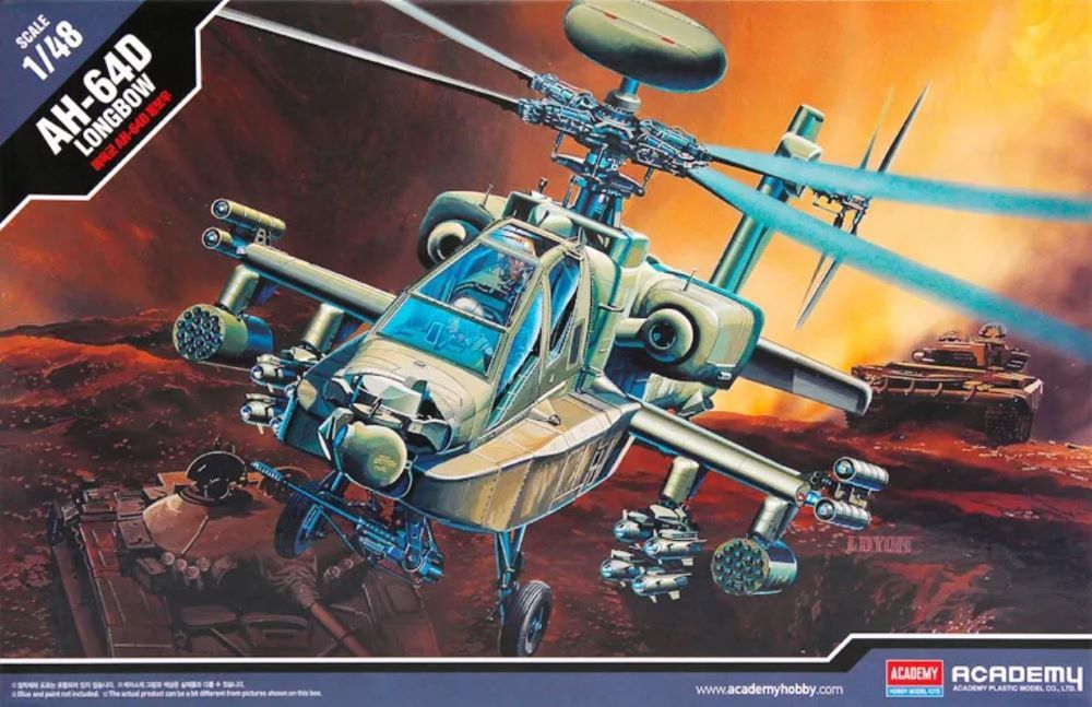 Academy 1/48 AH64D Longbow US Army Helicopter   (ACY12268)