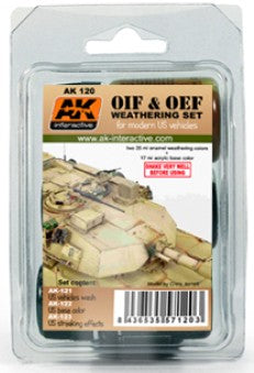 AK Interactive OIF & OEF Modern US Vehicles Acrylic/Enamel Paint Set (121, 122, 123)   (AKI120)