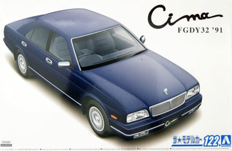 Aoshima 1/24 1991 Nissan CIMA FGDY32 Type III Limited 4-Door Luxury Car   (AOS59531)