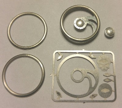 Detail Master 1/24-1/25 Fury Skull Billet Steering Wheel Kit   (DTM-3124)