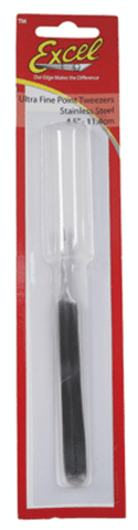 Excel Straight Fine Point Tweezers Polished Finish  (EXL30418)