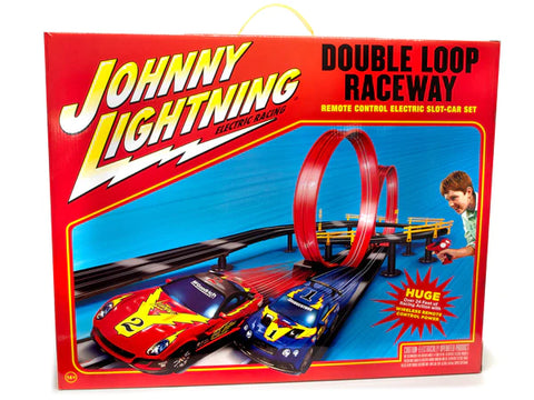 AUTO WORLD JOHNNY LIGHTNING 24' DOUBLE LOOP RACEWAY REMOTE CONTROL (JLRS001)