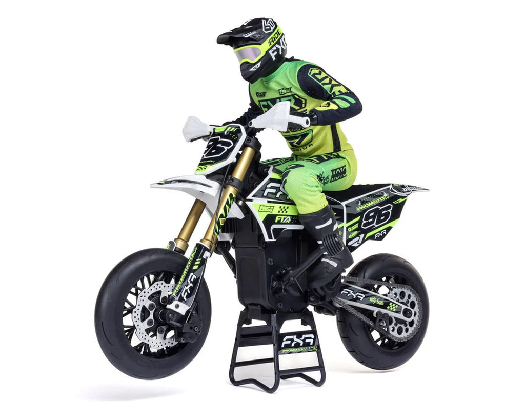 Losi Promoto-SM FXR Supermoto RTR 1/4 Brushless Motorcycle (White/FRX) w/2.4GHz Radio, Battery & Charger    (LOS-2310)