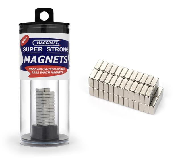 Magcraft .25" x .25" .100" Block Rare Earth Magnets (50)   (MFM610)