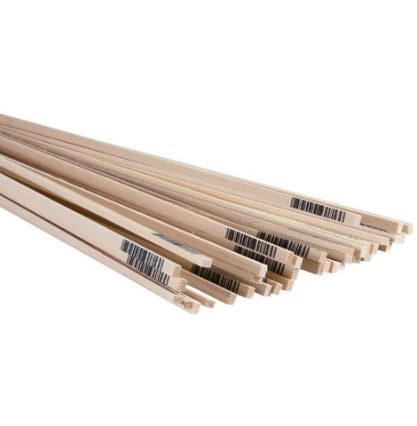 1/8" x 3/16" x 24" Basswood Strips