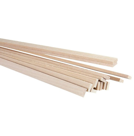 Midwest 3/16" x 1/2" x 24" Basswood Strips   (MID4059)