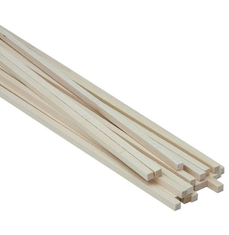 Midwest 1/4" x 1/4" x 24" Basswood Strips   (MID4066)