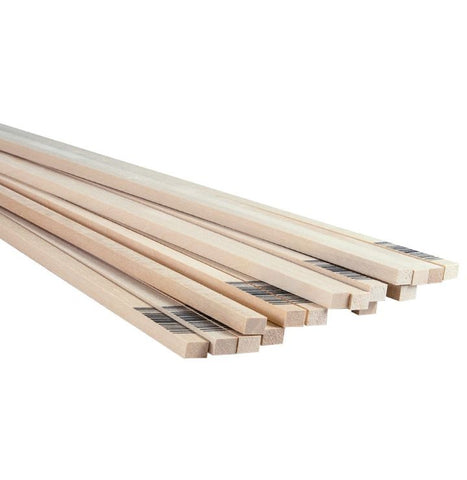 1/4" x 3/8" x 24" Basswood Strips