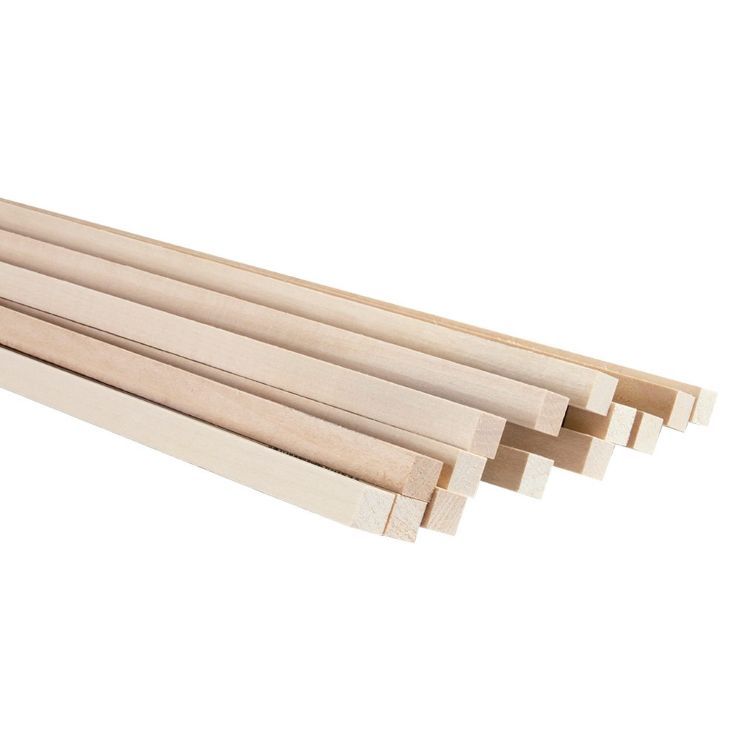 Midwest 1/2" x 1/2" x 24" Basswood Strips    (MID4099)