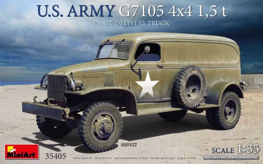 Mini Art 1/35 WWII US Army G7105 4x4 1.5-Ton Panel Delivery Truck  (MNA35405)