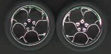 Pegasus 1/24-1/25 Swirl Star Chrome Rims w/Tires (4)    (PGH1214)