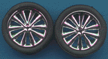 Pegasus Chrome Bella's Rims w/Tires (4)   (PGH1250)