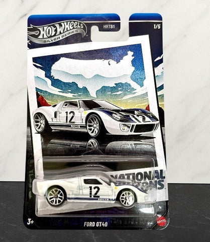 Hot Wheels National Icons 2025 Ford GT-40 Silver Series 1/5