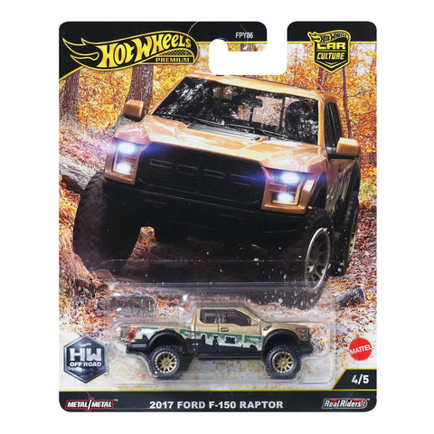 Hot Wheels Hot Wheel Premium Car Culture '17 Ford F 150 raptor :64 Scale Off-Road Vehicle   (MTTFPY86-JBK70)