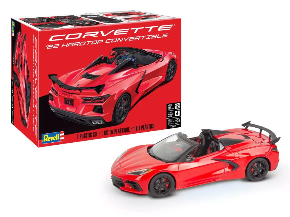 Revell 1/25 Corvette ‘22 Hardtop Convertible Plastic Model Kit   (RMX4583)