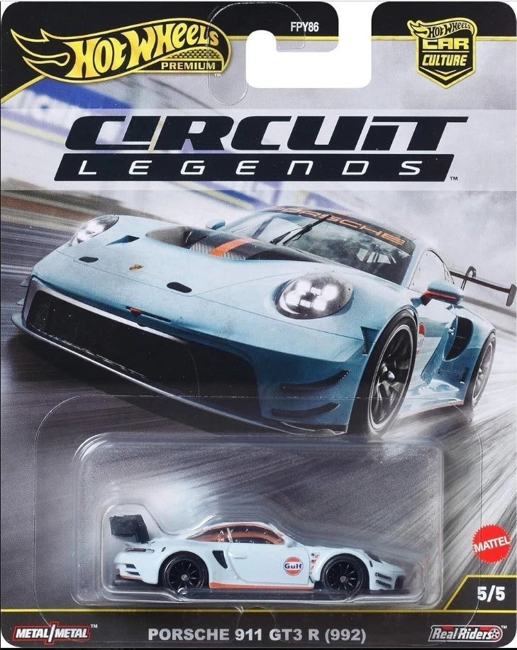 Hot Wheels Premium Car Culture Circuit Legends JBK65 PORSCHE 911 GT3 (992) 5/5 - 2025 Circuit Legends