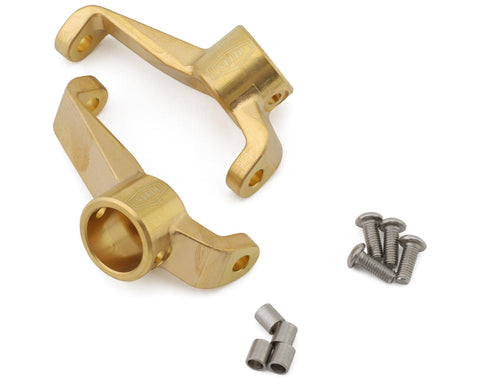 Reefs RC Axial SCX10 Pro Brass Front Portal C-Hubs (Gold) (2) (28g)    (SEHREEFS174)