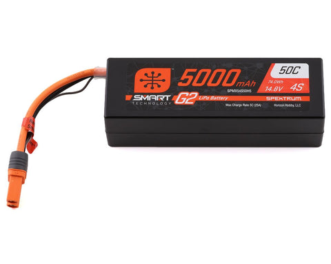 Spektrum RC 4S Smart G2 LiPo 50C Battery Pack (14.8V/5000mAh) w/IC5 Connector   (SPMX54S50H5)