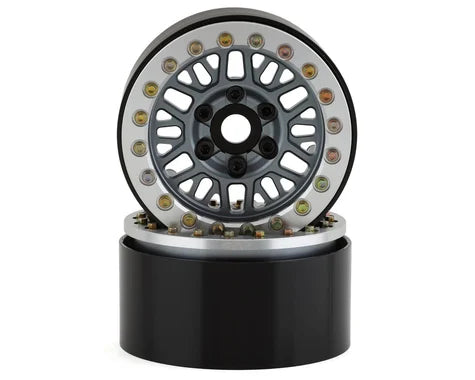 SSD RC Mesh 1.9" Beadlock Crawler Wheels (Grey) (2)   (SSD00544)