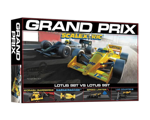 Scalextric 1980s Grand Prix Race Set w/Lotus 98T & Lotus 99T Cars   (SSRC1432T)