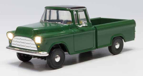 Woodland Scenics Green Pickup - Just Plug(R) Lighted Vehicle -- O Scale   (WOOJP5970)