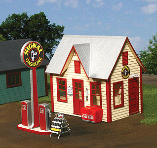 ALL AMERICAN GAS STATION - O SCALE (152-492)