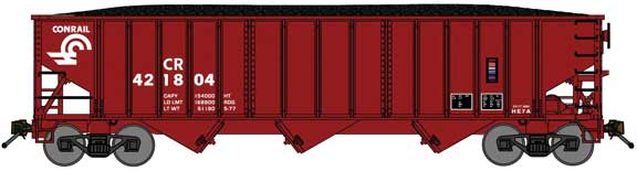 Bluford 70-Ton 3-Bay 14-Panel Hopper w/Load - Ready to Run  (188-14531)