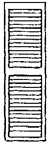 Louvered Window ShuttersO SCALE  15 x 87" (300-3542)