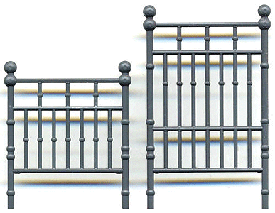 Wrought Iron Bed Headboard & Footboard (300-3587)