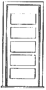 30" 5-Panel Door -- With Frame  (300-3602)