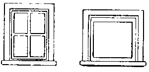 Short Caboose Cupola Windows -- Rio Grande pkg(4) (300-49)