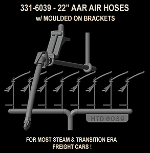 22" AAR Air Hoses - Molded Rubber (331-6039)