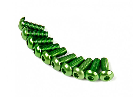 Hamilton Hobbies 3 X 8 Green Aluminum 7075 Screws (20) (HAM130426)