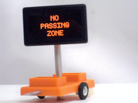 Mobile Highway Sign w/3v DC (475-8500201)