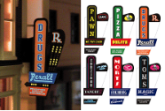 Animated Multi-Graphic Vertical Neon Sign Kit w/6 Overlays (502-66821)