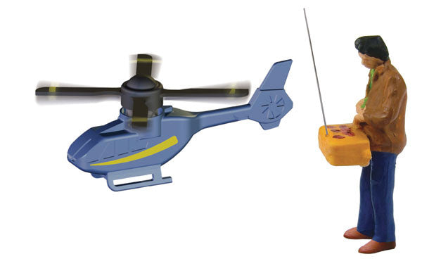 Action Figures w/Drive Unit (14-16v AC/DC) -- Amateur Pilot w/Remote Control Helicopter (769-5163)