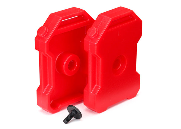 Traxxas Fuel canisters (red) (2)/ 3x8 FCS (1) (TRA8022)