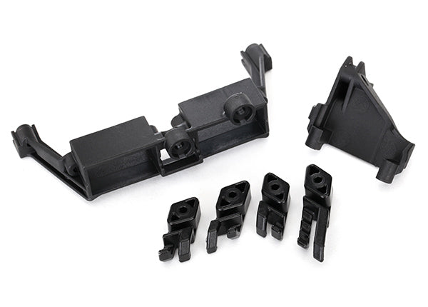 Traxxas Servo mount, 2-speed/ servo mount, T-Lock/ wire clips (TRA8240x)