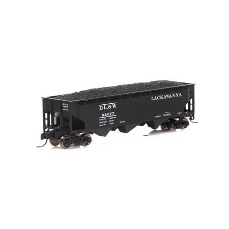 Athearn N 40' 3-Bay Offset Hopper w/Load, DL&W #84077 (ATH5127)